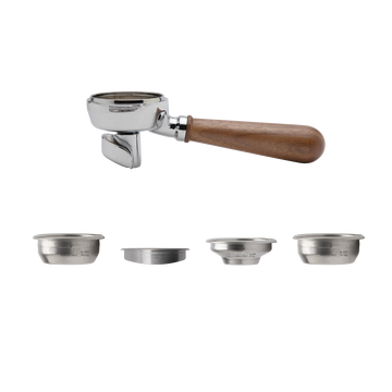 Lelit PLA582W 2-Way Filterholder, Walnut Wooden Handle