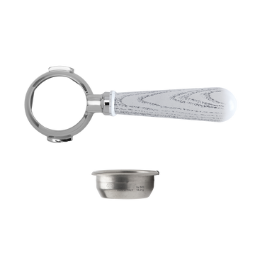 Lelit PLA580F Bottomless Filterholder, White Ash Decapè Wooden Handle