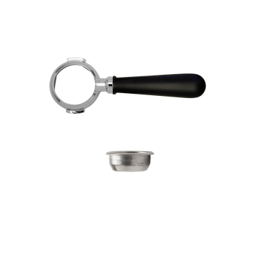 Lelit PLA580B Bottomless Filterholder, Black Walnut Wooden Handle