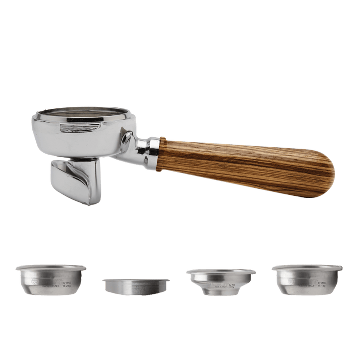 Lelit PLA582Z 2-Way Filterholder, Zebrano Wooden Handle